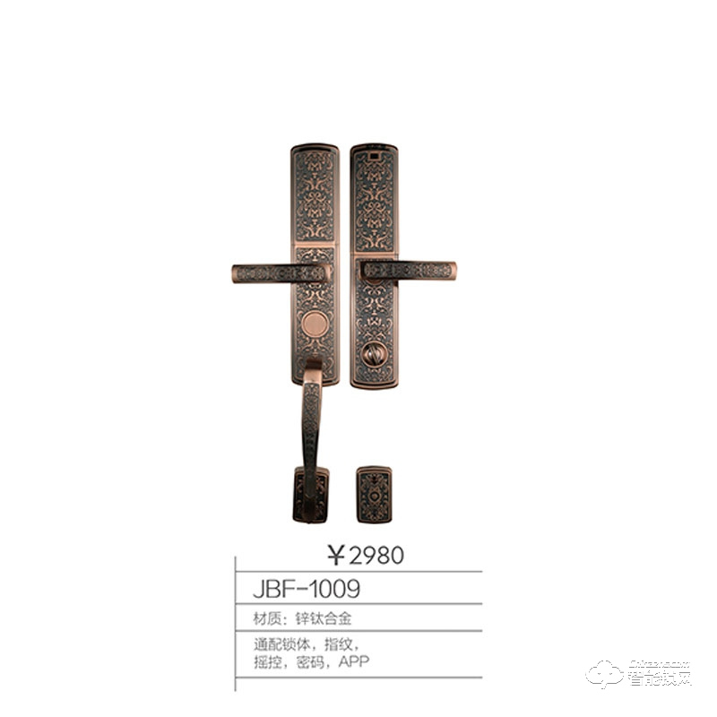 金佰福智能鎖 JBF-1009別墅門指紋密碼鎖