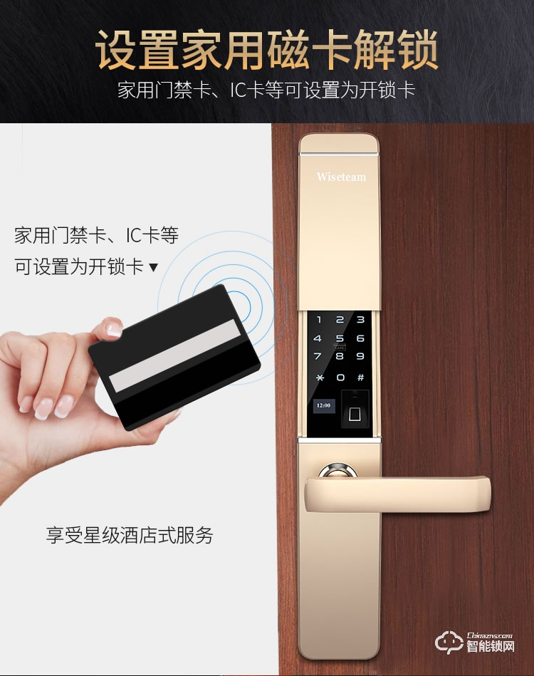 威士迪智能鎖 家用防盜門半導體密碼鎖