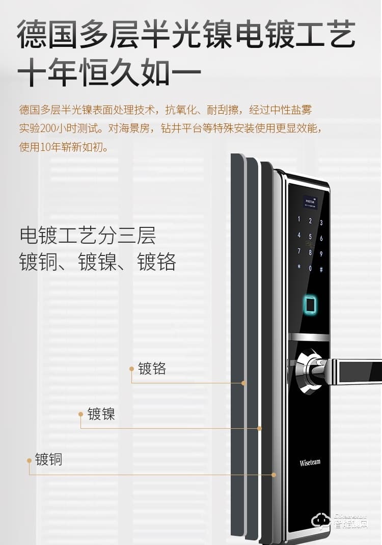 威士迪智能鎖 家用電子密碼智能鎖
