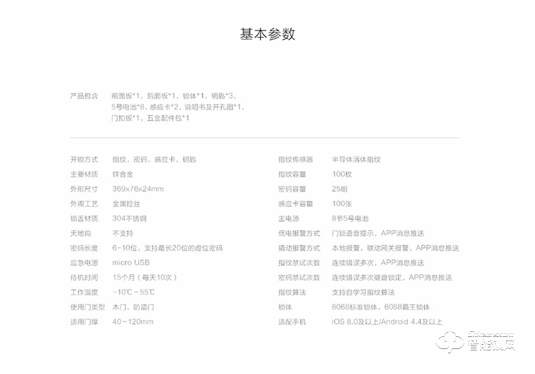 綠米智能鎖 S1刷卡指紋密碼智能鎖