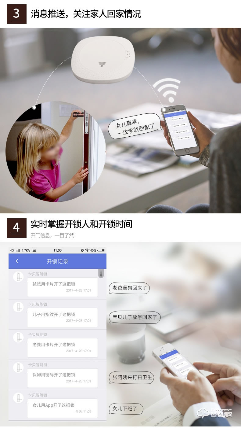 卡貝智能鎖 大門智能鎖磁卡感應門鎖