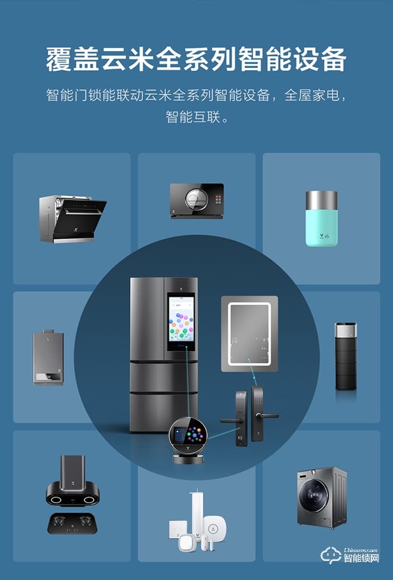 云米指紋鎖 家用防盜門門鎖智能鎖