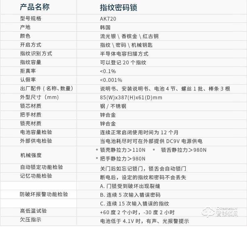蓋德曼指紋鎖 AK720智能密碼鎖電子鎖