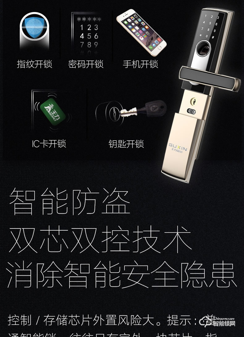 王力指紋鎖 GL208家用智能安全門密碼鎖