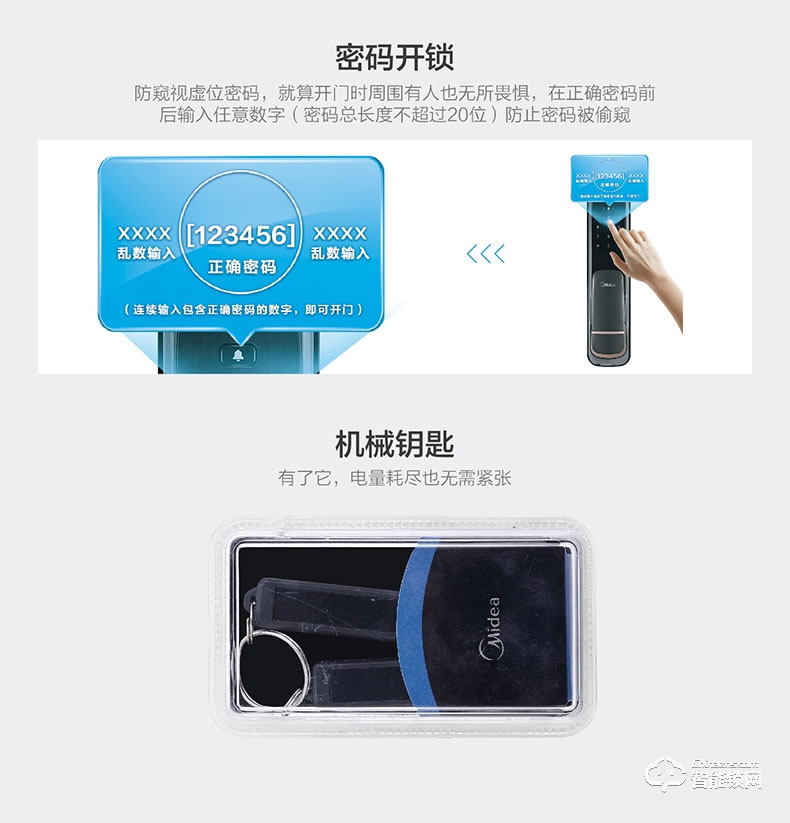 美的指紋鎖 家用密碼鎖app遠(yuǎn)程管理鎖