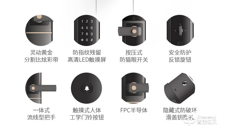 美的指紋鎖 藍牙防特斯拉線圈鎖