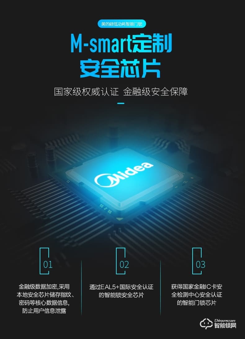 美的指紋鎖 藍牙防特斯拉線圈鎖