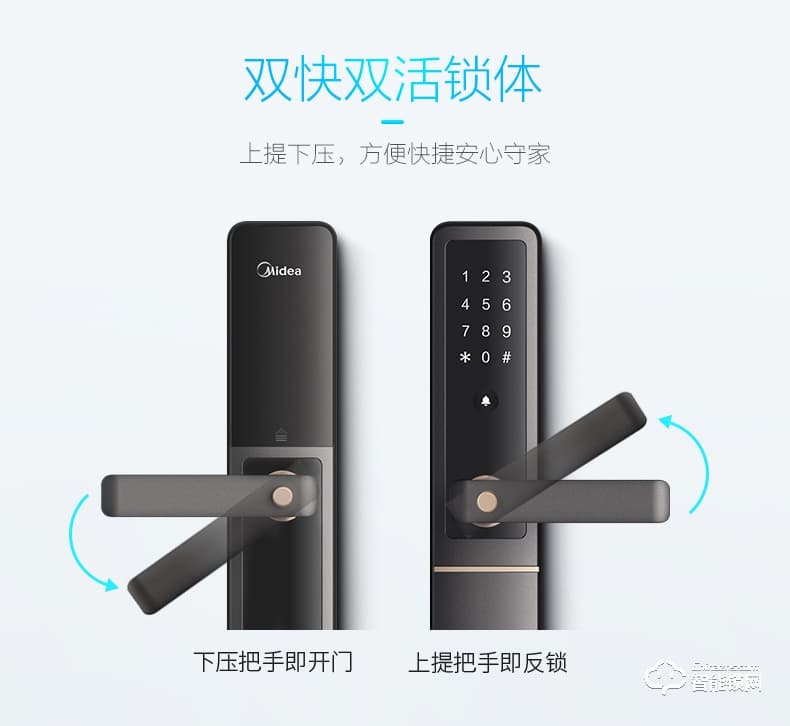 美的指紋鎖 藍牙防特斯拉線圈鎖