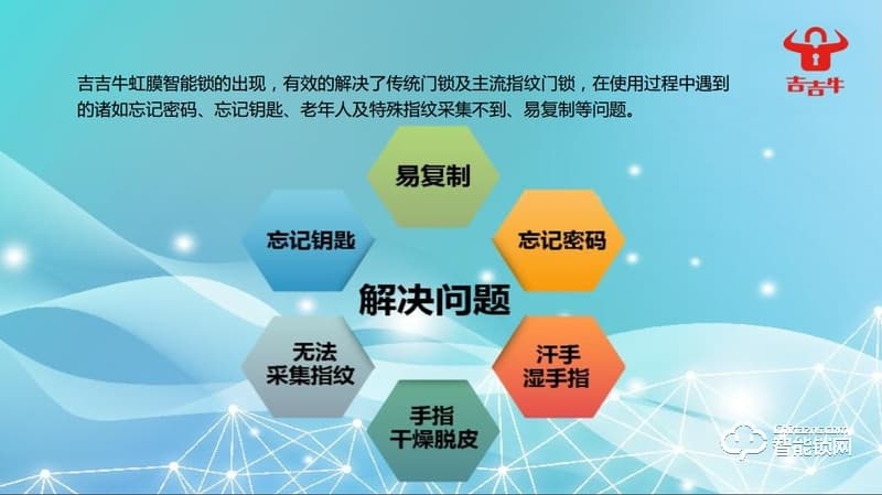 吉吉牛智能鎖 S8香檳金虹膜智能鎖