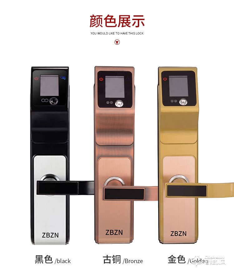 中霸智能鎖 S77人臉識別智能鎖