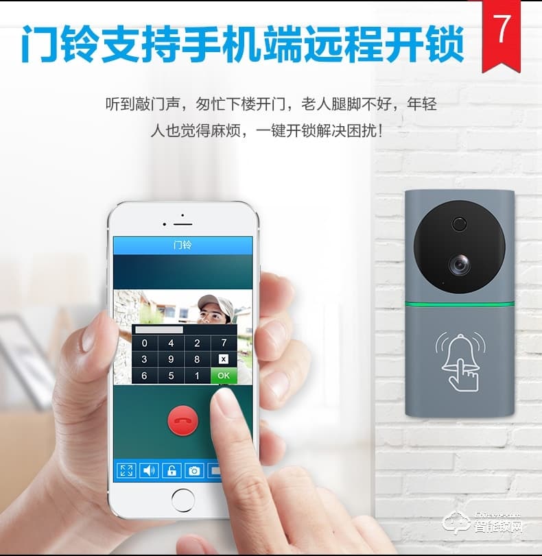 酷豐指紋鎖 無線wifi可視對(duì)講門鎖