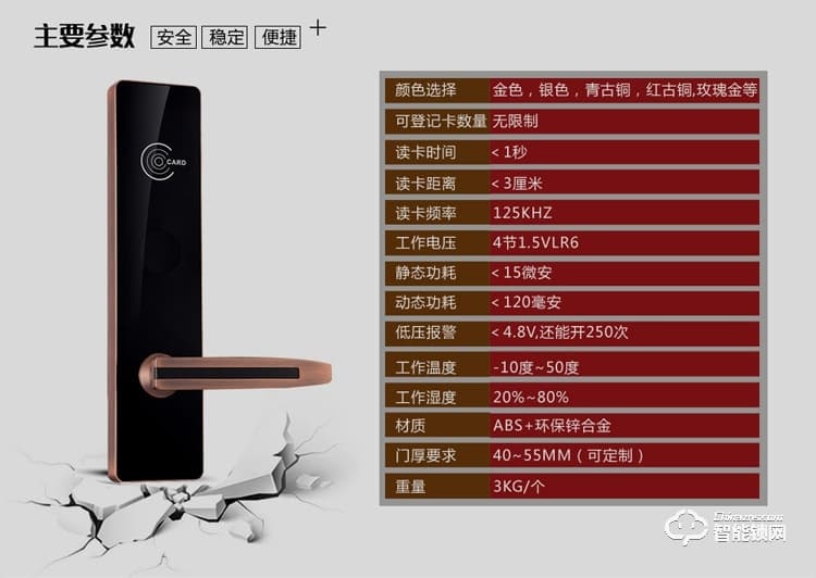 施洛克智能鎖 ID卡酒店刷卡鎖