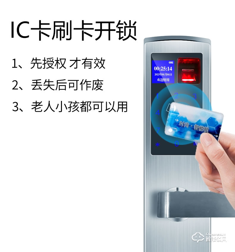 安久和智能鎖 防盜門鎖通用智能門鎖感應刷卡鎖密碼鎖