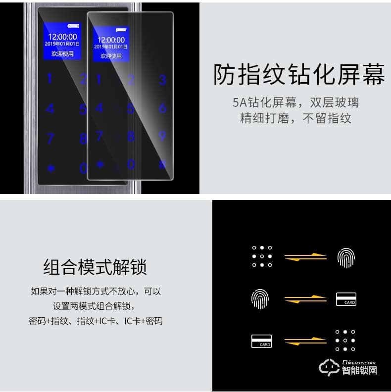 安久和智能鎖 不銹鋼鎖刷卡遠(yuǎn)程智能鎖
