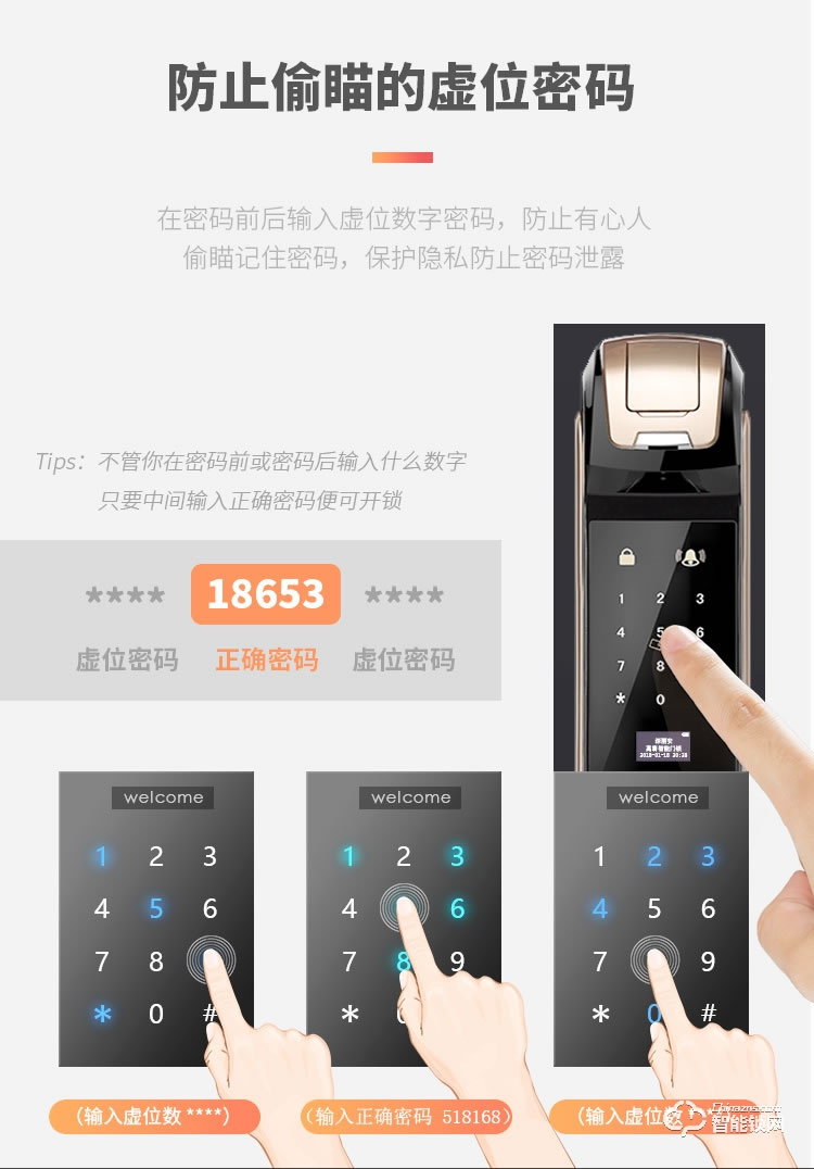 深麗安智能鎖 D5全自動(dòng)指紋鎖家用防盜門智能鎖