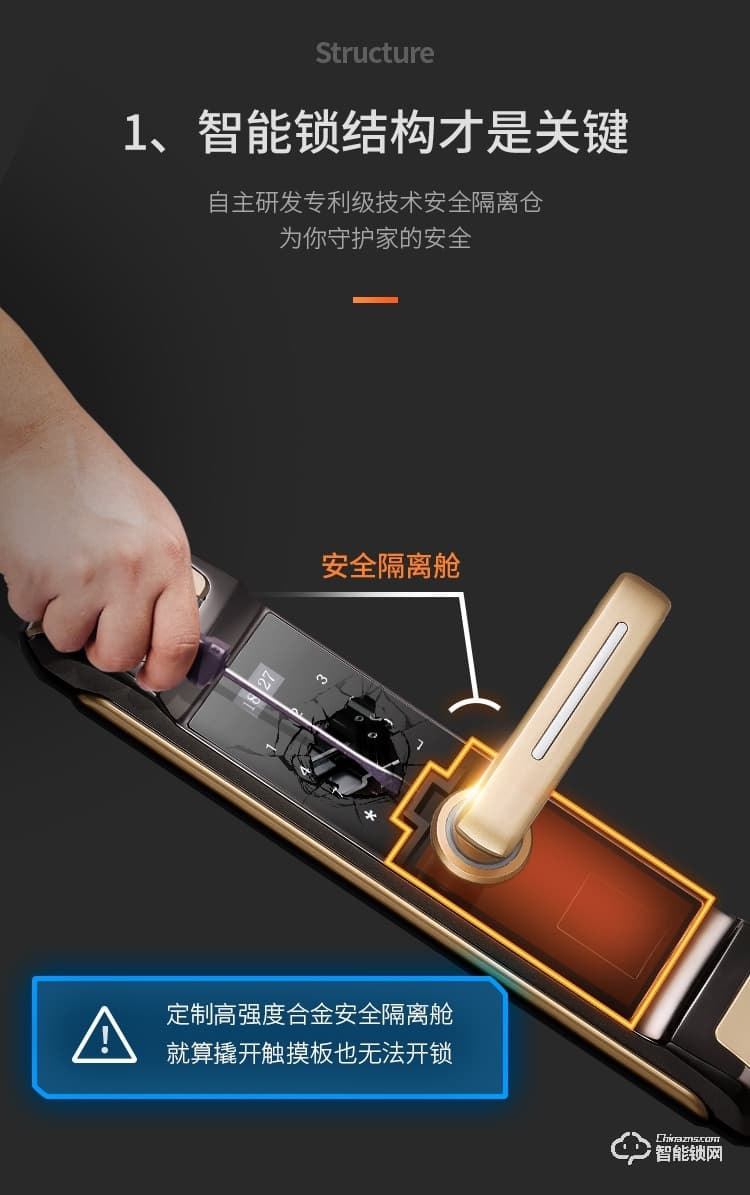 深麗安智能鎖 家用防盜門安防智能鎖