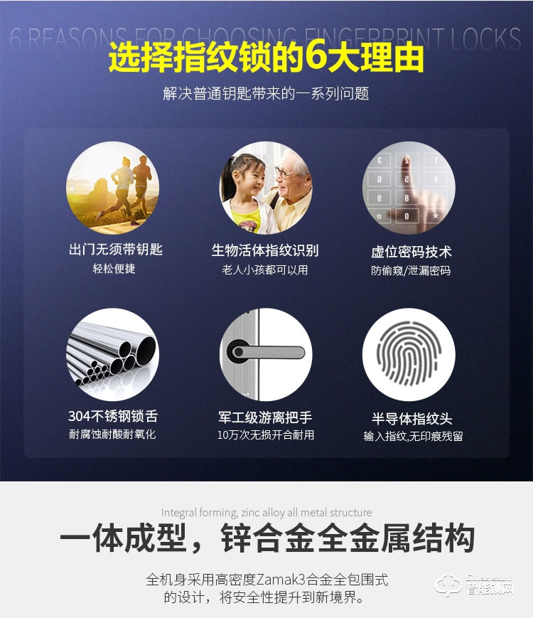 深麗安智能鎖 家用房間門密碼鎖