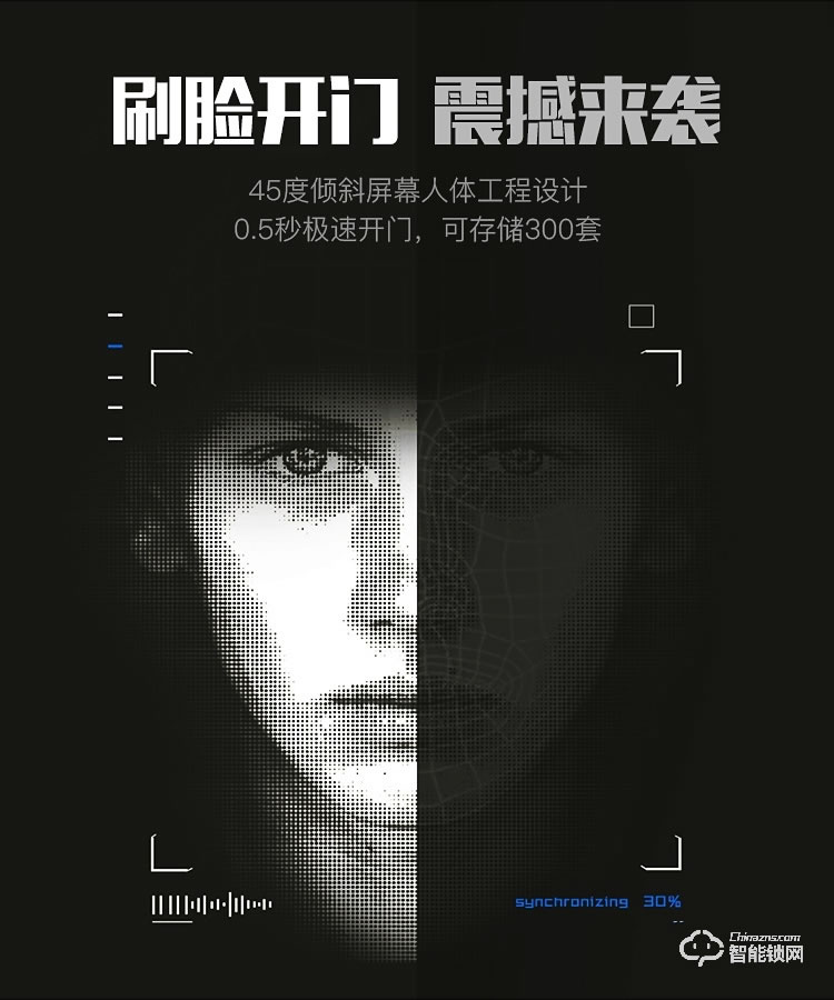 樂盾智能鎖 D3人臉識別鎖遠程防盜指紋鎖