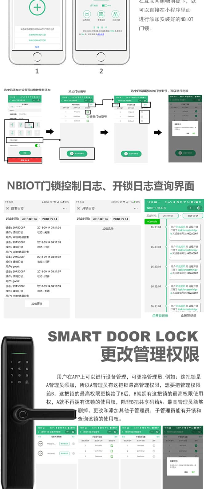 卓居智能鎖 JR-319-1NBIOT智能門鎖