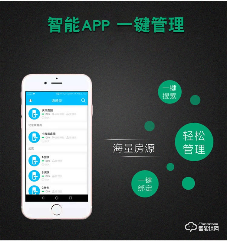 帝倫斯智能鎖 公寓密碼鎖藍牙app感應卡鎖 