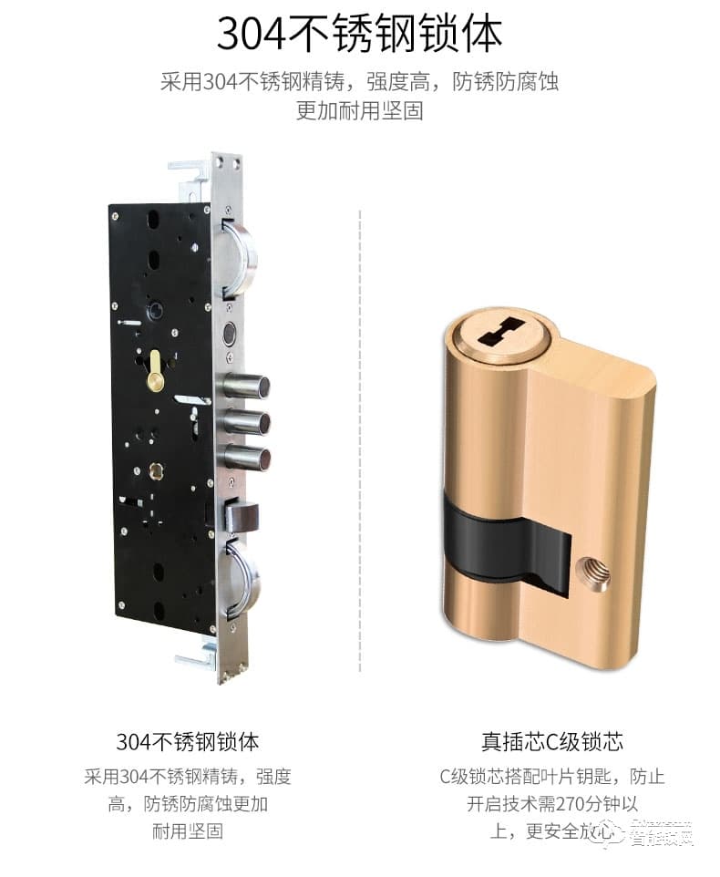 滿訊智能鎖 家用防盜門密碼鎖智能鎖 