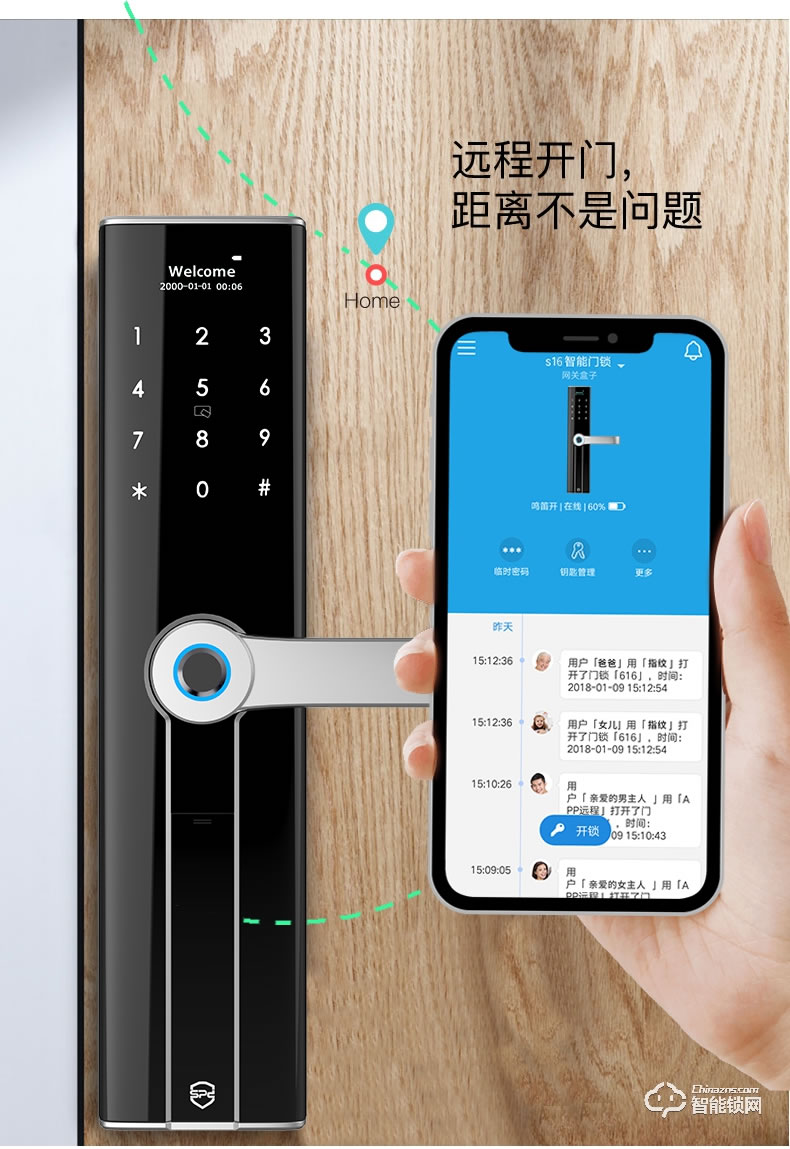 索普盾指紋鎖 S16密碼磁卡感應(yīng)電子門禁鎖