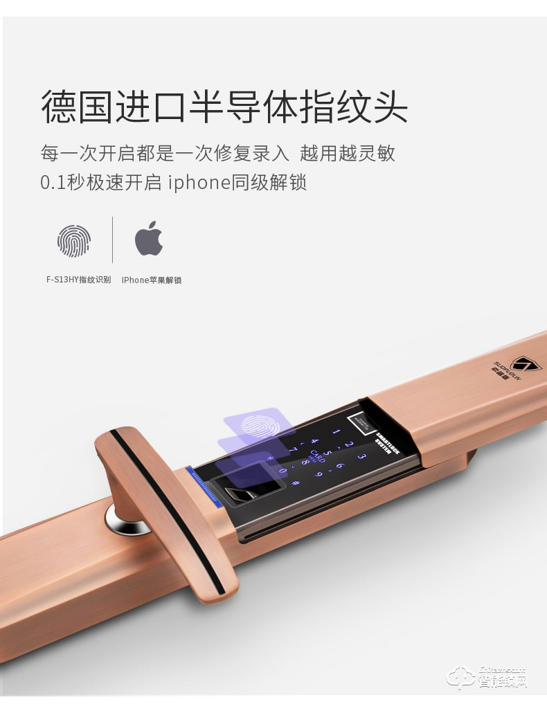 索普盾指紋鎖 S15防盜大門鎖密碼感應智能鎖