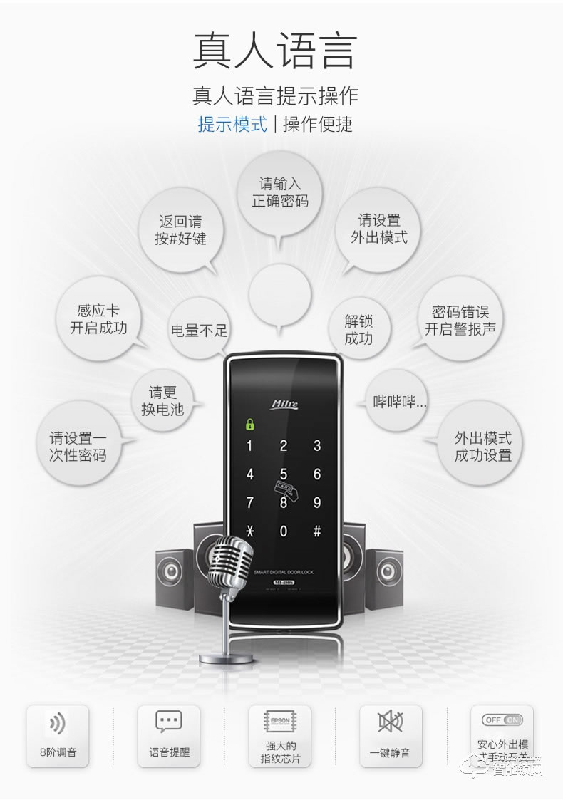 彌瑞智能鎖 MI-480S感應卡室內密碼智能鎖