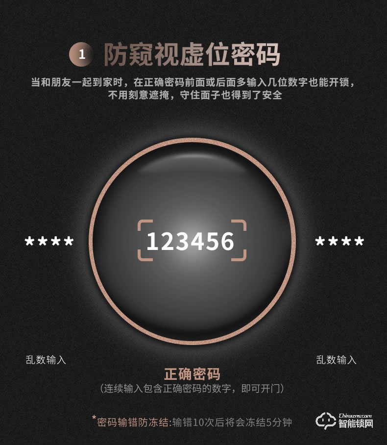 威仕盾智能鎖 家用半自動滑蓋智能鎖大門鎖密碼鎖