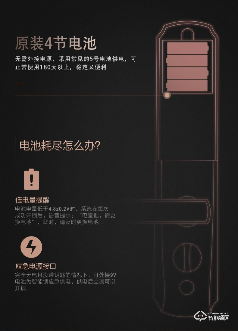 威仕盾智能鎖 家用半自動滑蓋智能鎖大門鎖密碼鎖