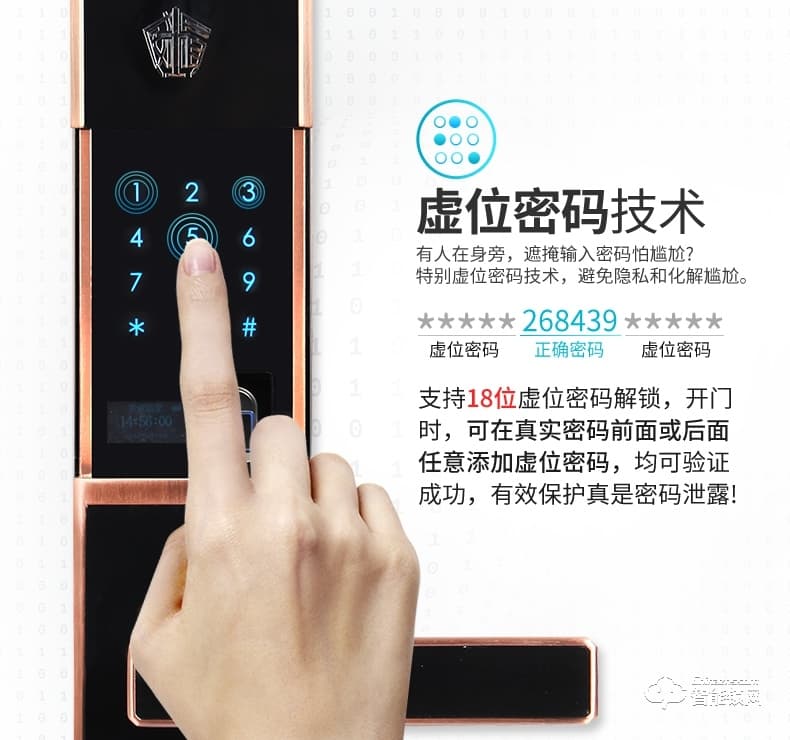 威仕盾智能鎖 時尚滑蓋家用防盜門鎖智能鎖