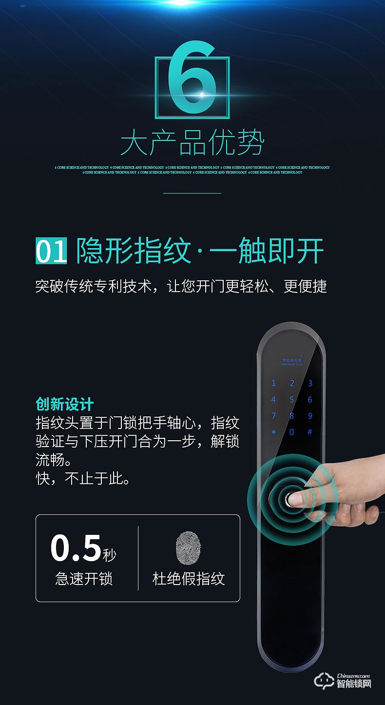威仕盾智能鎖 家用門鎖智能鎖電子鎖防盜門鎖