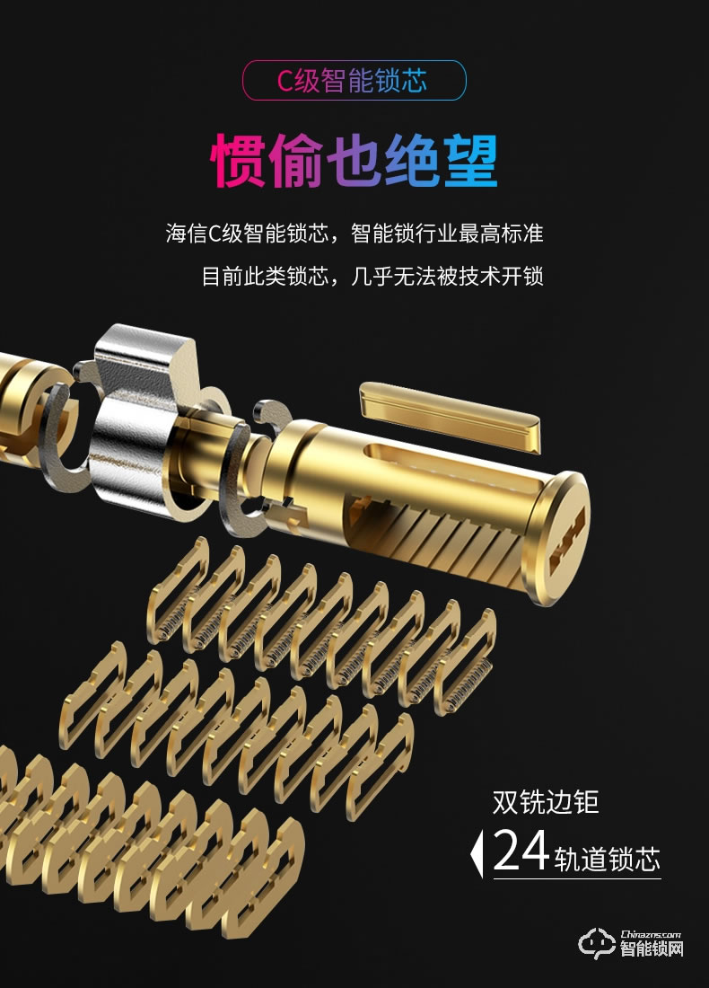 海信智能鎖 E3C指紋鎖智能鎖家用防盜門遠程密碼鎖