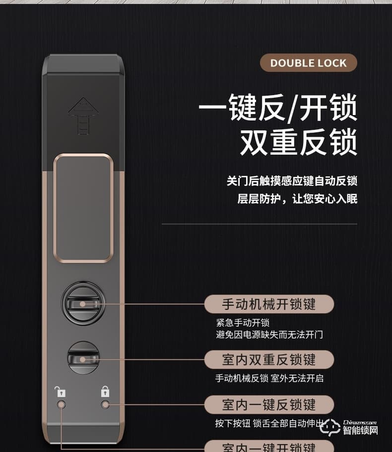 德奧西智能鎖 D802全自動家用防盜門智能電子鎖