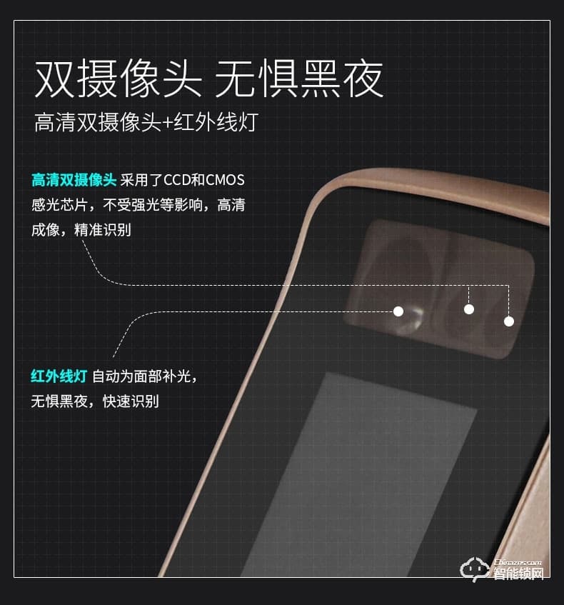 德奧西智能鎖 D808人臉識別掌靜脈全自動智能鎖