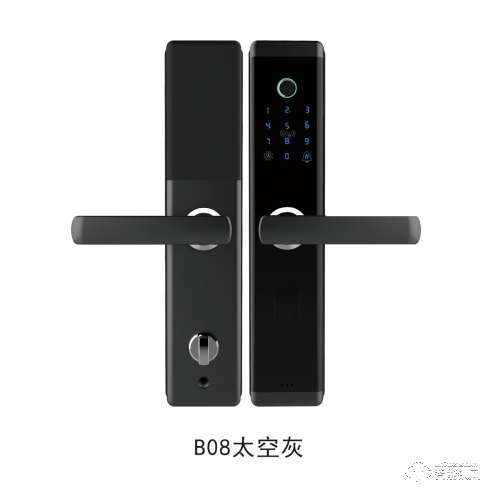 步安智能鎖 B08-太空灰密碼指紋鎖