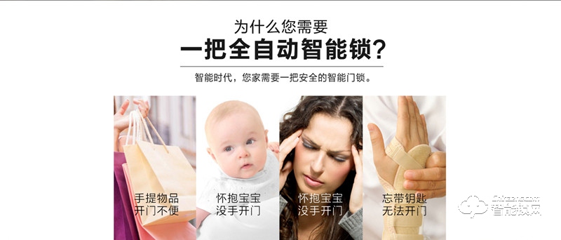 觸點智能鎖 F36鋁合金鎖體指紋鎖