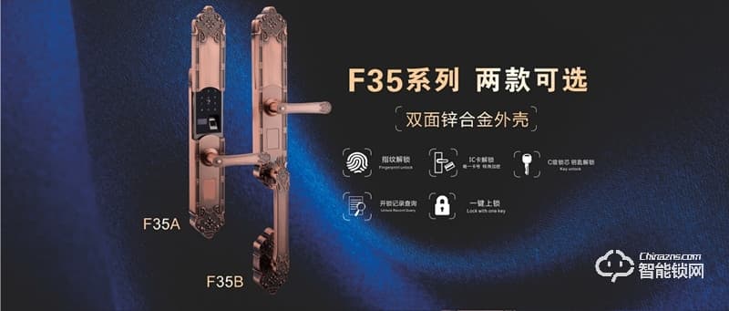 觸點智能鎖 F35別墅式滑蓋智能門鎖