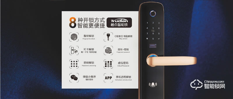 觸點智能鎖 T2曲面密碼智能鎖