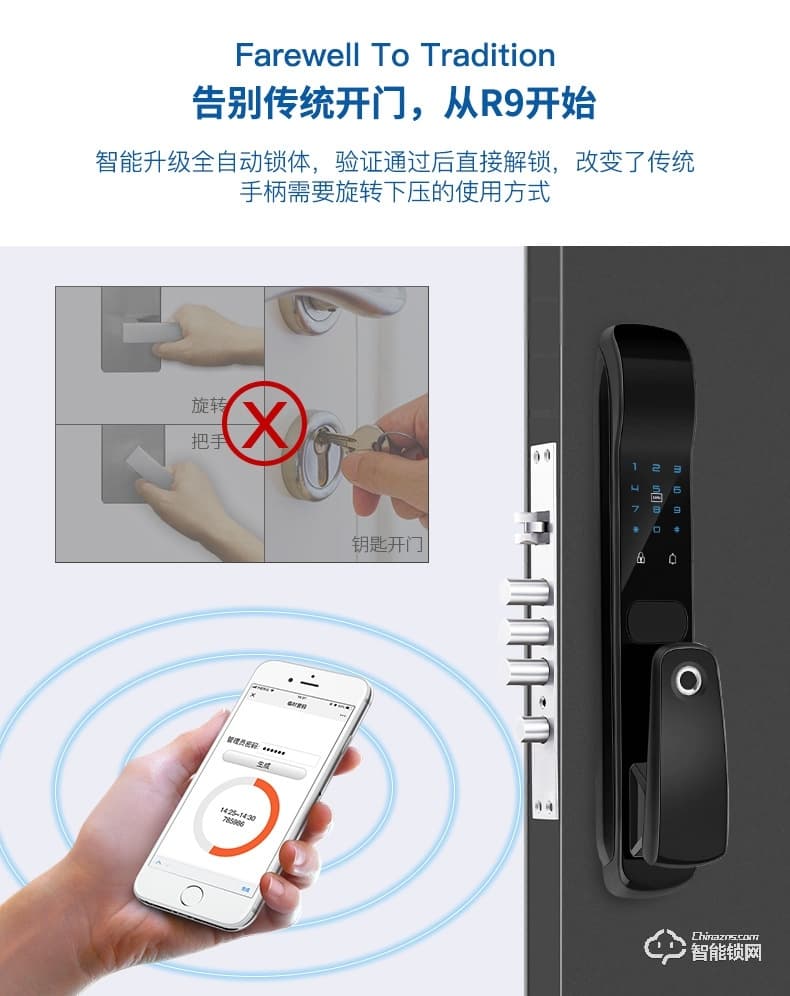 梵歌指紋鎖 K6智能鎖家用全自動(dòng)密碼鎖