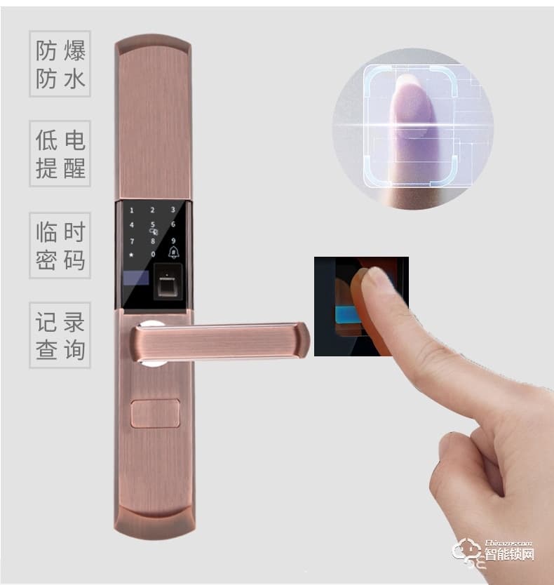 我愛(ài)我家智能鎖 滑蓋指紋密碼鎖