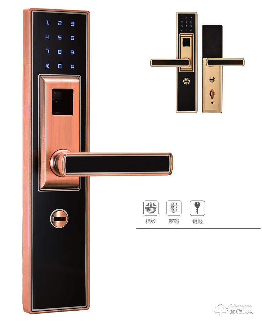 攀迪歐智能鎖 8806亞光紅古銅豪華智能鎖