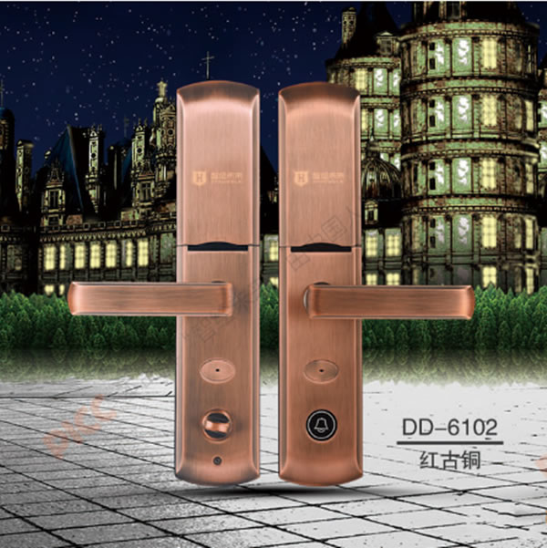 鼎盾智能鎖 DD-6102真皮指紋識(shí)別智能鎖