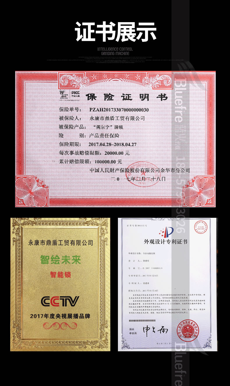 鼎盾智能鎖 DD-8103家用防盜門智能密碼鎖