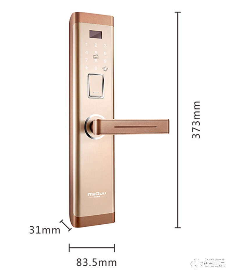 米谷智能鎖 M19雙曲面設(shè)計(jì)智能密碼鎖