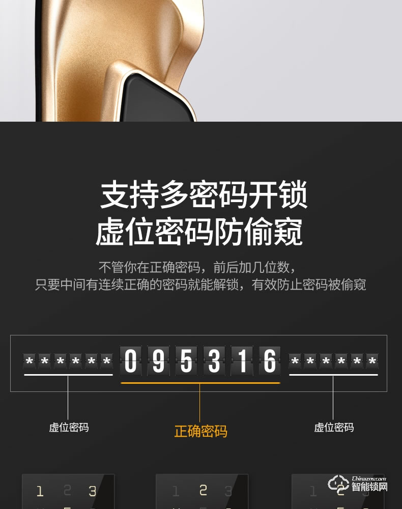 戈德仕智能鎖 全自動密碼指紋鎖