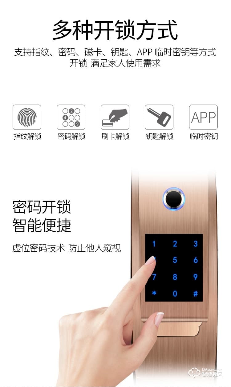 締斯盾智能鎖 Q1指紋鎖全自動密碼鎖