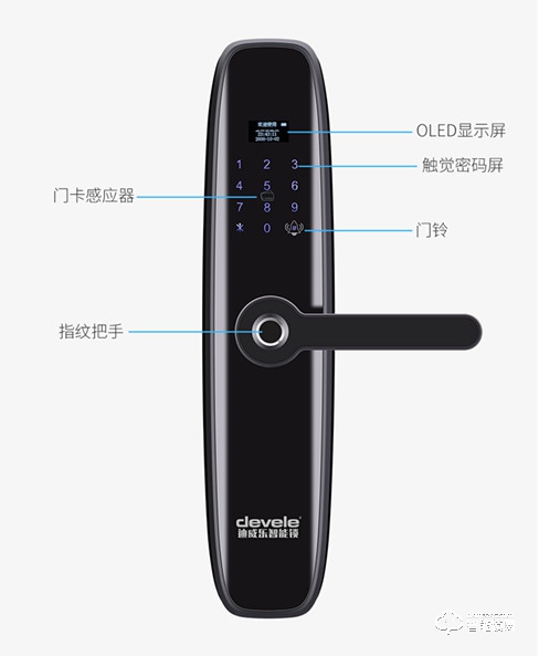 迪威樂智能鎖 D8密碼鎖磁卡解鎖手機遠程開鎖
