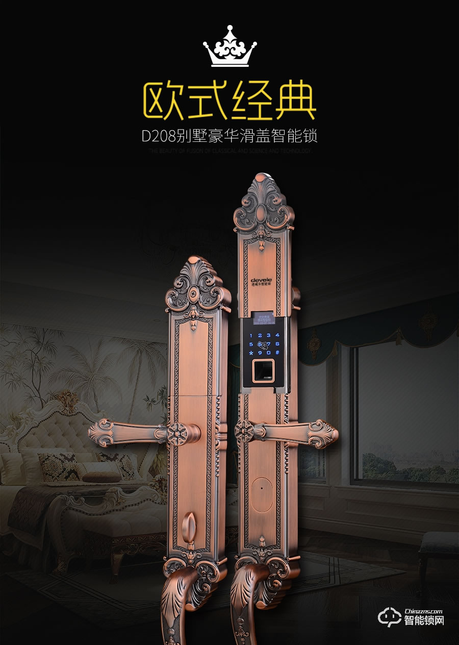 迪威樂智能鎖 D208別墅家用防撬防盜門鎖