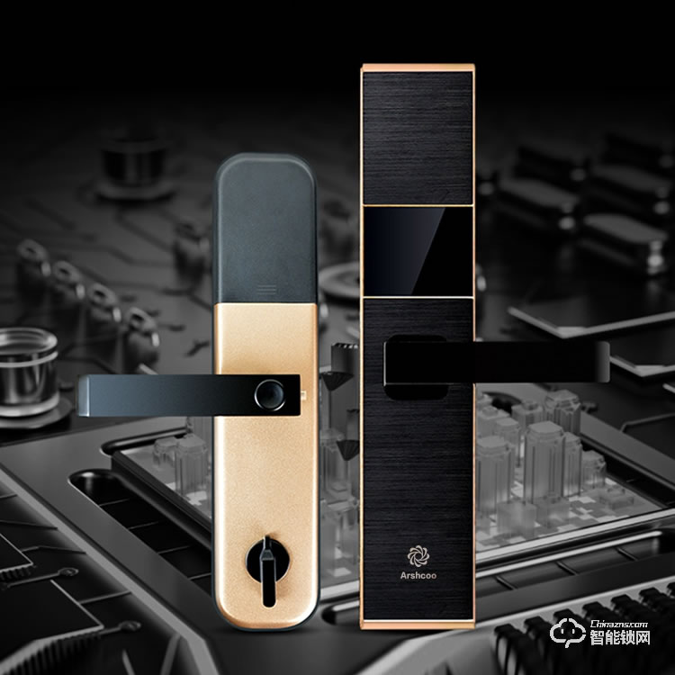雅仕格智能鎖  P61滑蓋阻尼靜音指紋密碼鎖